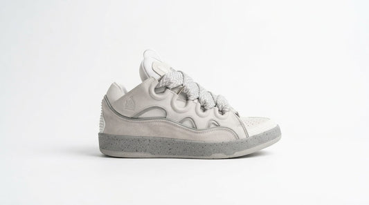 Lanvin Curb Leather Light 'Grey' Sneakers