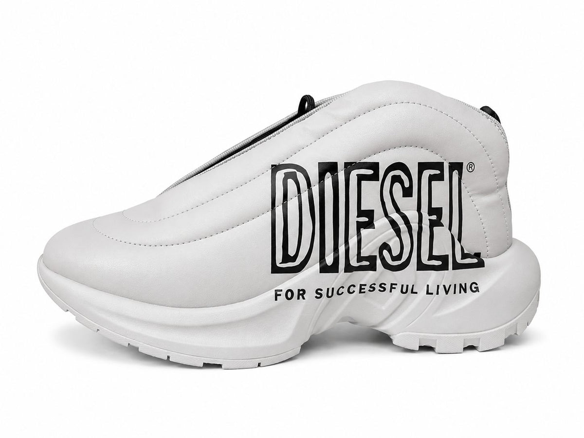 D-Ollie Leather Sneakers With Graffiti Print 'grey'